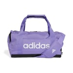 adidas Unisex Essentials Linear Duffel Bag, Violet Fusion/White, XS