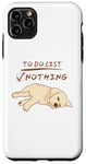 iPhone 11 Pro Max Cute lazy sleeping Labrador Dog Lover to do list nothing Case