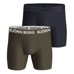 Björn Borg Kalsonger 2P Performance Boxer 1727 Militärgrön polyester Medium Herr