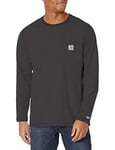 Carhartt Men's T-shirt Force Relaxed Fit Midweight Long Sleeve Pocket T Shirt, Carbon Heather, XXL UK