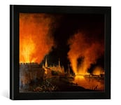 Kunst für Alle 'Encadré Image de Christian Johann oldendorp l'art de Incendie de Moscou, Impression dans Le Cadre de Haute qualité Photos Fait Main, 40 x 30 cm, Noir Mat
