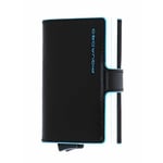 Fashion Card Holder PIQUADRO Blue Square Black Leather - PP5472B2R-N