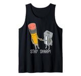 Pencil and Sharpener For Teachers and Students Tank Top