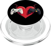 Manettes de jeu d'amour pour la Saint-Valentin Gamers Couple PopSockets PopGrip pour MagSafe