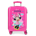 Disney Love Minnie Valise Trolley Cabine Rose 37x55x20 cms Rigide ABS Serrure à combinaison 34L 2,6Kgs 4 roues doubles Bagage à main