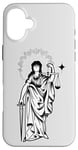 Coque pour iPhone 16 Plus Lady Justice x Sword Blackwork