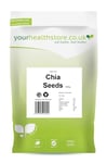 yourhealthstore Raw Chia Seeds 500g, 100% Natural, Vegan, High in Fibre, Gluten Free, (Resealable and Recyclable Pouch)