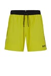 BOSS Mens Starfish Recycled-material swim shorts with contrast logo