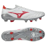 Mizuno Morelia Neo Iv Beta Elite Sg Charge - Hvit/radiant Red - Vått Gress (Sg), størrelse 42