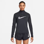 Nike Swoosh Dri-FIT 1/4-Zip Mid-layer Svart | Refleks Trøye for Løping