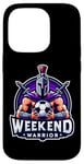 Coque pour iPhone 14 Pro Football Weekend Warrior Football Player Lover Citation