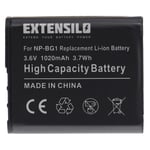 EXTENSILO 1x Batterie compatible avec Sony Cyber-Shot DSC-HX9, DSC-HX9V, DSC-N1, DSC-N2 appareil photo, reflex numérique (1020mAh, 3,6V, Li-ion)