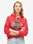 Superdry Tokyo Graphic Hoodie - Red, Red, Size 14, Women