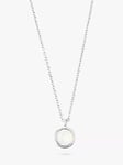 Orelia White Opal Swarovski Crystal Short Ditsy Necklace, Silver