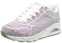 Skechers Women's Uno Pop Back Sneaker, White, 2 UK