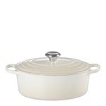 Le Creuset - Signature Gjutjärnsgryta oval 27 cm 4,1 L meringue