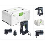 Cxs 18-Basic Perceuse-visseuse sans fil 18 v 40 Nm Brushless + tête angulaire + Systainer - sans batterie, sans chargeur - Festool