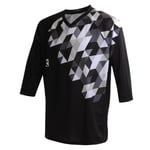 Funkier Flow Enduro ¾ Sleeve MTB Jersey - Black / White Large Black/White