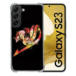 Cokitec Coque Renforcée en Verre Trempé pour Samsung Galaxy S23 Manga Fairy Tail Logo Noir