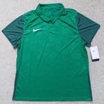 Nike Polo Shirt Mens XL Green Dri-Fit Slim Fit Swoosh Golf Casual Recycled