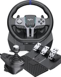 V9 Gen2 Volant De Jeu - Volant Pour Pc, Xbox, Ps3, Ps4 - Volant Avec Pédales Et Levier De Vitesse - 270°|900°, Retour De Vibrations, Pédale À Effet Hall, Shifter En H, App, Palettes De Changement