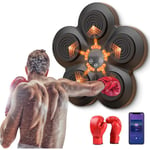 Musikalisk boxningsmaskin, bärbar väggmonterad elektronisk boxningsenhet för hemmet, smart Bluetooth-musik elektronisk boxare, boxningsgåva för barn och vuxna. A+Boxing gloves