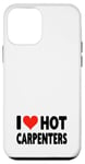 Coque pour iPhone 12 mini I Love Hot Carpenters – Cœur – Travail du bois