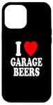 Coque pour iPhone 14 Pro Max I Heart (Love) Garage Bières Weekend Relaxation Man Cave