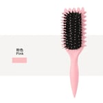 Bounce Curl Define Styling Brush Boar Bristle Detangling Hair Brush Tangled Hair Comb Shaping Defining Curls Barber Styling Tool Pink