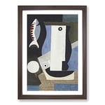 Big Box Art Louis Marcoussis The Fish Framed Wall Art Picture Print Ready to Hang, Walnut A2 (62 x 45 cm)