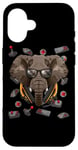 Coque pour iPhone 16 Gamer Elephant Gaming Animal Jeu Vidéo Joueur Garçon Enfants