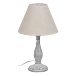 Bordslampa Beige Grå 60 W 220-240 V 20 x 20 x 34 cm