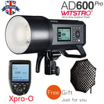 UK Godox AD600Pro 600Ws TTL HSS Outdoor Flash Trigger+XPRO-O For Olympus+Softbox