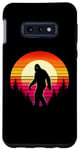 Coque pour Galaxy S10e Bigfoot Sasquatch Amoureux des années 70 et 80 rétro pour homme et femme