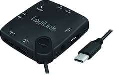 UA0344 OTG (on-The-Go) Hub Multifonction (USB Type-C¿) et Lecteur de Cartes mémoire pour Cartes mémoire SD/micro-SD/M2/MS (Duo/Pro), Convient pour Smartphones et tablettes Android avec