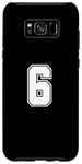 Coque pour Galaxy S8+ Numéro 6 à l'arrière – Maillot d'anniversaire de l'équipe de sport numéroté