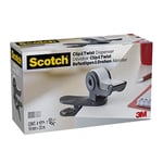 Scotch Dévidoir de ruban adhésif Clip & Twist C19 - gris anthracite livré avec 1 rouleau 19 mm x 8,89 m