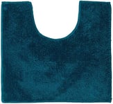 Sealskin Doux, Tapis de Contour WC, Polyester, 45 x 50 cm, Bleu pétrole