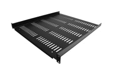 StarTech.com 1U-serverrackhylla - Universellt ventilerat fribärande fack med rackfäste för 19-tums rack och skåp för nätverksutrustning - Hållbar design - Viktkapacitet 25 kg - 50,8 cm djup hylla, svart - hylla för rack - 1U