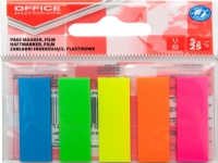 KONTORSPRODUKTER Indexeringsflikar, standard, PP, 12x45mm, 5x25 kort, hängetikett, blandade färger