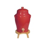 DUHALLE - Vinaigrier - 4 L - avec robinet - tabouret - rouge flamboyant