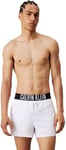 Calvin Klein Men's Short Waistband Swim Shorts, White (Pvhwhite), XXL