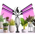 Plant Light, 80 LED Plant Growth Light with Auto-on/Off 3H/9H/12H Timer, 5 Brightness Plant Lamp for Seedling, Growth, F