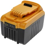 Batterie compatible avec Dewalt DCS491N, DCS551N, DCS393, DCS570, DCS391M1, DCS391L1, DCS570N outil électrique (6000 mAh, Li-ion, 18 v) - Extensilo