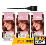 L'Oreal Casting Natural Gloss 623 Nougat Blond Foncé Cheveux Couleur 3-pack