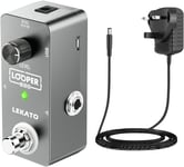 Guitar Looper Pedal with Power Supply, 5-Min Unlimited Overdub, Download/Upload