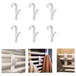 6 PiècesCrochet pour radiateur sèche-serviettes universel - Plastique, Blanc - Shining House