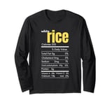 Cute Rice Design For Men Women White Food Cooker Rice Lover Long Sleeve T-Shirt