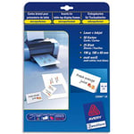 Avery Cartes de visite C32026 - impression laser finition mate 8,5 x 5,4 cm 270 g pochette 250 cartes