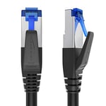 KabelDirekt – Cable Ethernet CAT7 avec triple blindage ultra-sécurisé, câble internet/LAN – 25 m (Prise RJ45, Câble réseau, 10Gbit/s pour une vitesse maximale de la fibre optique, noir)
